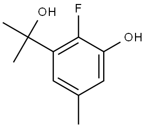 2-Fluoro-3-hydroxy-α,α,5-trimethylbenzenemethanol 结构式