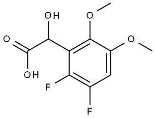 2,3-Difluoro-α-hydroxy-5,6-dimethoxybenzeneacetic acid 结构式