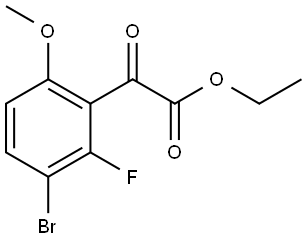 ethyl 2-(3-bromo-2-fluoro-6-methoxyphenyl)-2-oxoacetate 结构式