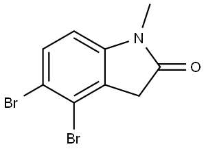 4,5-dibromo-1-methylindolin-2-one 结构式