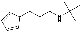 叔丁基[3-(环戊-2,4-二烯-1-基)丙基]胺 结构式