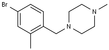 1-(4-bromo-2-methylbenzyl)-4-methylpiperazine 结构式