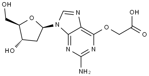 O(6)-(carboxymethyl)-2'-deoxyguanosine 结构式