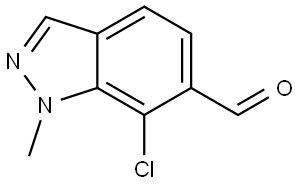 7-Chloro-1-methyl-1H-indazole-6-carboxaldehyde 结构式