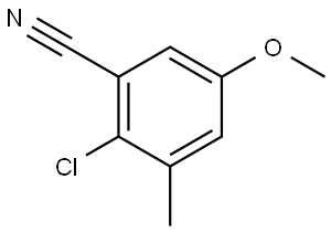 2-Chloro-5-methoxy-3-methylbenzonitrile 结构式