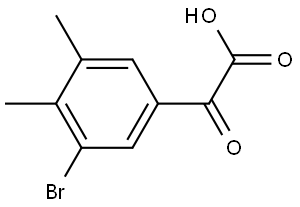 3-Bromo-4,5-dimethyl-α-oxobenzeneacetic acid 结构式