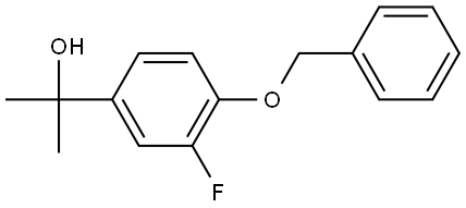 2-(4-(benzyloxy)-3-fluorophenyl)propan-2-ol 结构式