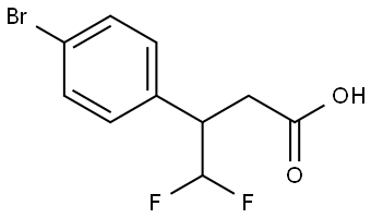 BENZENEPROPANOIC ACID, 4-BROMO-Β-(DIFLUOROMETHYL)- 结构式