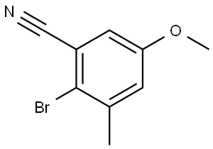 2-Bromo-5-methoxy-3-methylbenzonitrile 结构式