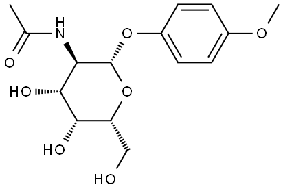 4-甲氧基苯基 2-乙酰氨基-2-脱氧-Β-D-吡喃半乳糖苷 结构式