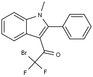 2-Bromo-2,2-difluoro-1-(1-methyl-2-phenyl-1H-indol-3-yl)ethan-1-one 结构式