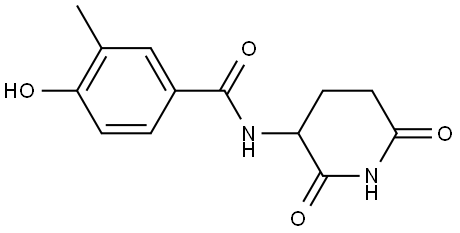 N-(2,6-dioxopiperidin-3-yl)-4-hydroxy-3-methylbenzamide 结构式