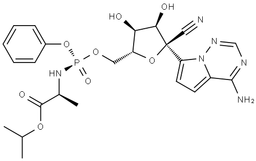 (2S,3R,4R,5R)-2-(4-aminopyrrolo[2,1-f][1,2,4]triazin-7-yl)-3,4-bis(benzyloxy)-5-((benzyloxy)methyl)tetrahydrofuran-2-ol 结构式