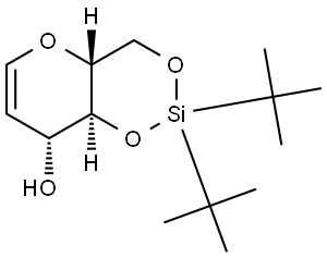 D-arabino-Hex-1-enitol, 1,5-anhydro-4,6-O-[bis(1,1-dimethylethyl)silylene]-2-deoxy- 结构式