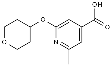 2-Methyl-6-[(tetrahydro-2H-pyran-4-yl)oxy]-4-pyridinecarboxylic acid 结构式