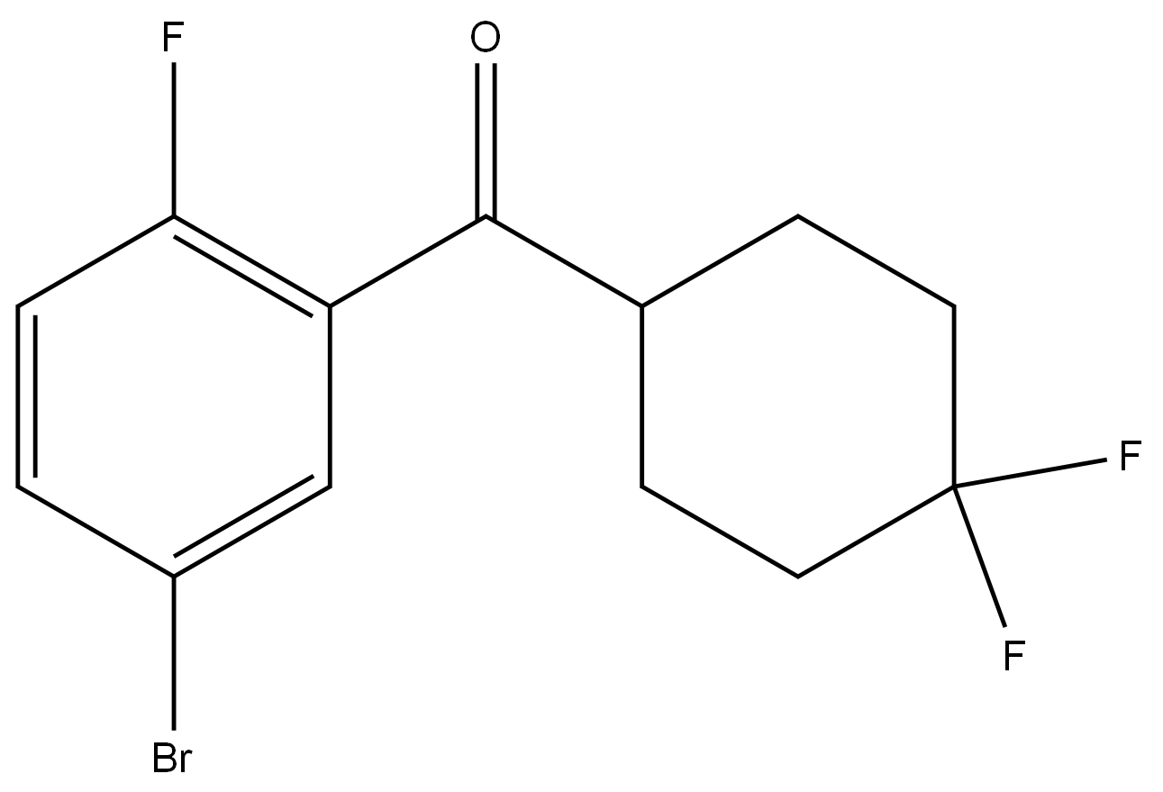 (5-Bromo-2-fluorophenyl)(4,4-difluorocyclohexyl)methanone 结构式