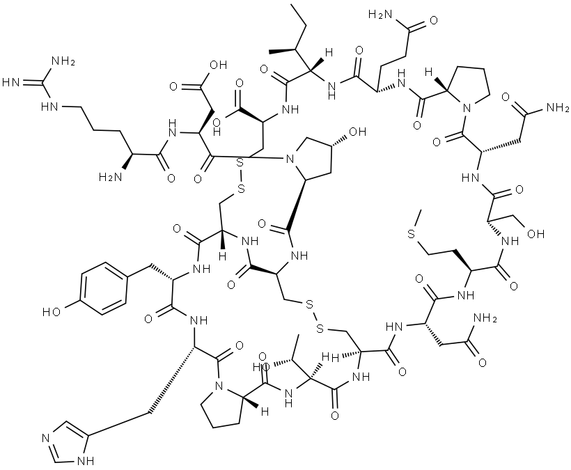 Α-CONOTOXIN EI (FREE ACID) 结构式