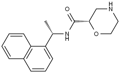 N-((S)-1-(naphthalen-1-yl)ethyl)morpholine-2-carboxamide 结构式