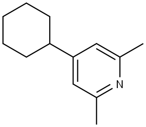 PYRIDINE, 4-CYCLOHEXYL-2,6-DIMETHYL- 结构式