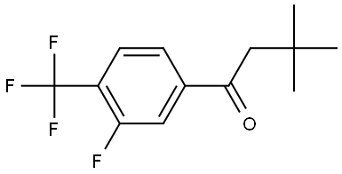 1-[3-Fluoro-4-(trifluoromethyl)phenyl]-3,3-dimethyl-1-butanone 结构式