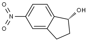 (R)-2,3-Dihydro-5-nitro-1H-inden-1-ol 结构式