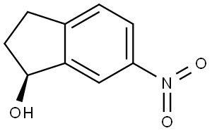 (S)-2,3-Dihydro-6-nitro-1H-inden-1-ol 结构式