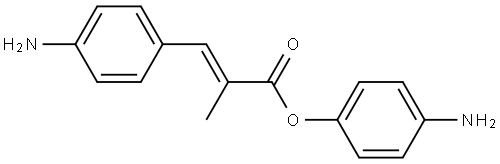 2-Propenoic acid, 3-(4-aminophenyl)-2-methyl-, 4-aminophenyl ester, (2E)- 结构式