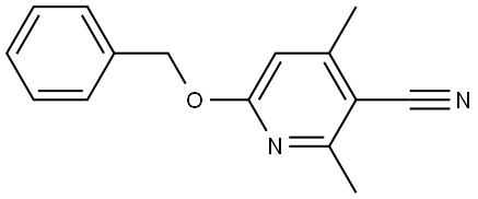 2,4-Dimethyl-6-(phenylmethoxy)-3-pyridinecarbonitrile 结构式