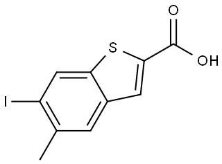 6-iodo-5-methylbenzo[b]thiophene-2-carboxylic acid 结构式