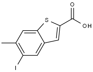 5-iodo-6-methylbenzo[b]thiophene-2-carboxylic acid 结构式