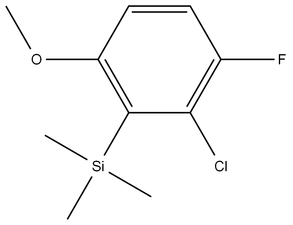 (2-chloro-3-fluoro-6-methoxyphenyl)trimethylsilane 结构式