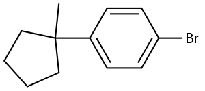 1-溴-4-(1-甲基环戊基)苯 结构式