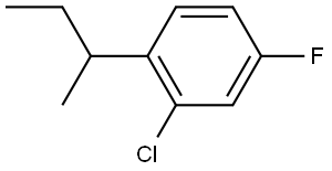 2-Chloro-4-fluoro-1-(1-methylpropyl)benzene 结构式