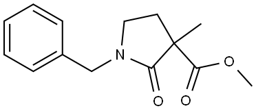 methyl 1-benzyl-3-methyl-2-oxopyrrolidine-3-carboxylate 结构式