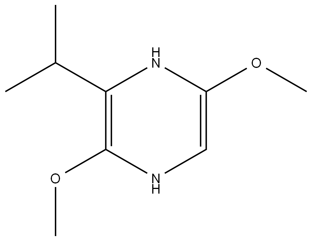 1,4-二氢-2,5-二甲氧基-3-(1-甲基乙基)吡嗪 结构式