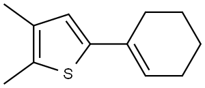 5-(cyclohex-1-en-1-yl)-2,3-dimethylthiophene 结构式