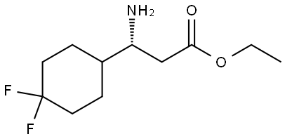 Cyclohexanepropanoic acid, β-amino-4,4-difluoro-, ethyl ester, (βR)- 结构式