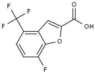 7-fluoro-4-(trifluoromethyl)benzofuran-2-carboxylic acid 结构式
