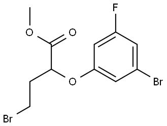 Methyl 4-bromo-2-(3-bromo-5-fluorophenoxy)butanoate 结构式