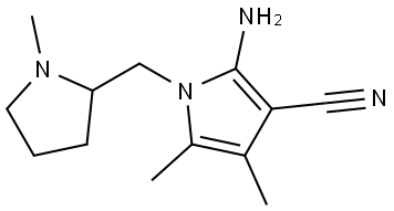 1H-Pyrrole-3-carbonitrile, 2-amino-4,5-dimethyl-1-[(1-methyl-2-pyrrolidinyl)meth… 结构式