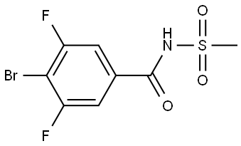 4-Bromo-3,5-difluoro-N-(methylsulfonyl)benzamide 结构式