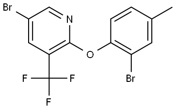 5-Bromo-2-(2-bromo-4-methylphenoxy)-3-(trifluoromethyl)pyridine 结构式