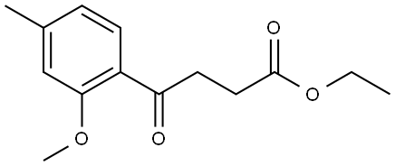 Ethyl 2-methoxy-4-methyl-γ-oxobenzenebutanoate 结构式