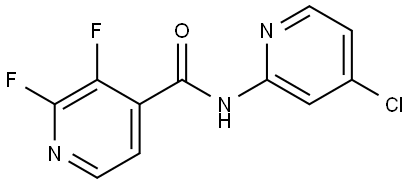 N-(4-Chloro-2-pyridinyl)-2,3-difluoro-4-pyridinecarboxamide 结构式