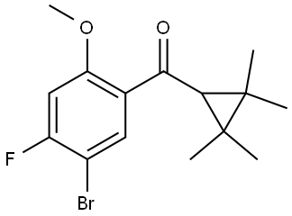 (5-Bromo-4-fluoro-2-methoxyphenyl)(2,2,3,3-tetramethylcyclopropyl)methanone 结构式