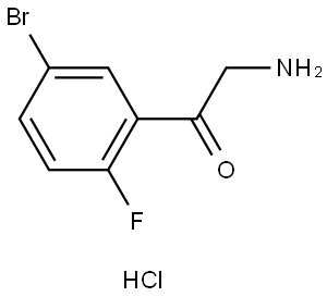 2-氨基-1-(5-溴-2-氟苯基)乙酮盐酸盐 结构式