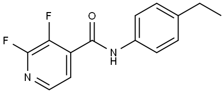 N-(4-Ethylphenyl)-2,3-difluoro-4-pyridinecarboxamide 结构式