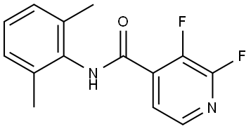 N-(2,6-Dimethylphenyl)-2,3-difluoro-4-pyridinecarboxamide 结构式