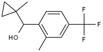 2-Methyl-α-(1-methylcyclopropyl)-4-(trifluoromethyl)benzenemethanol 结构式