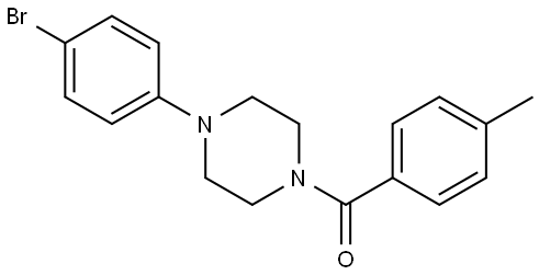 4-(4-Bromophenyl)-1-piperazinyl](4-methylphenyl)methanone 结构式